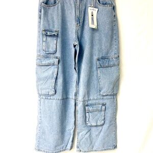 Blue Cargo Women Jeans